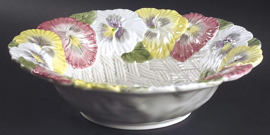 Pansy Parade 10" Round Vegetable Bowl by Fitz & Floyd-1