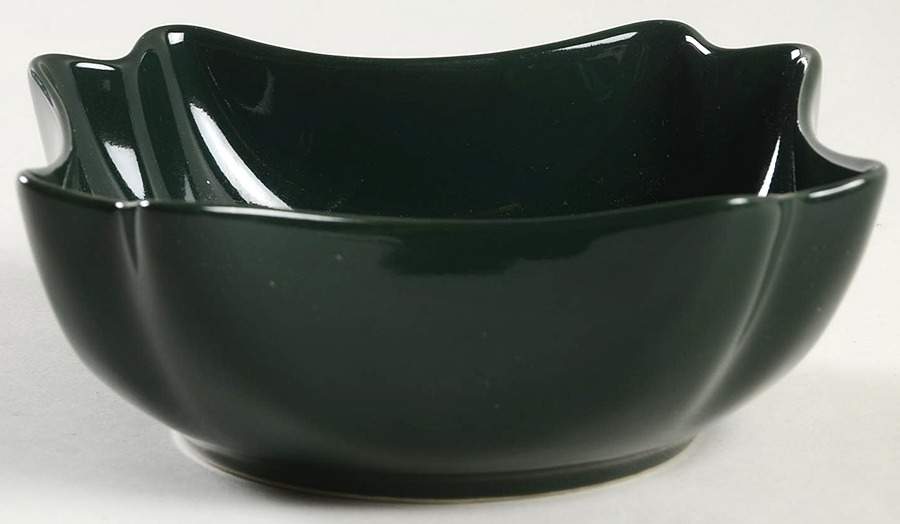 Total Color Spectrum Hunter Green Scalloped Soup/Cereal Bowl by Fitz & Floyd-1