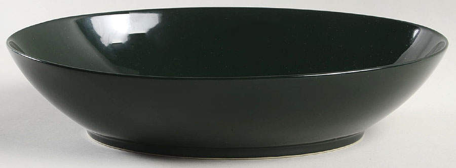 Total Color Spectrum Hunter Green 10" Oval Vegetable Bowl by Fitz and Floyd-1