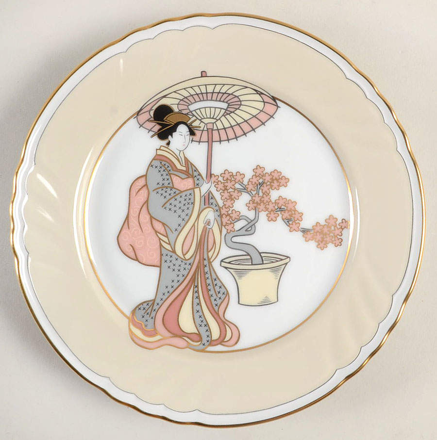 Strolling Geishas Salad Plate by Fitz & Floyd-1