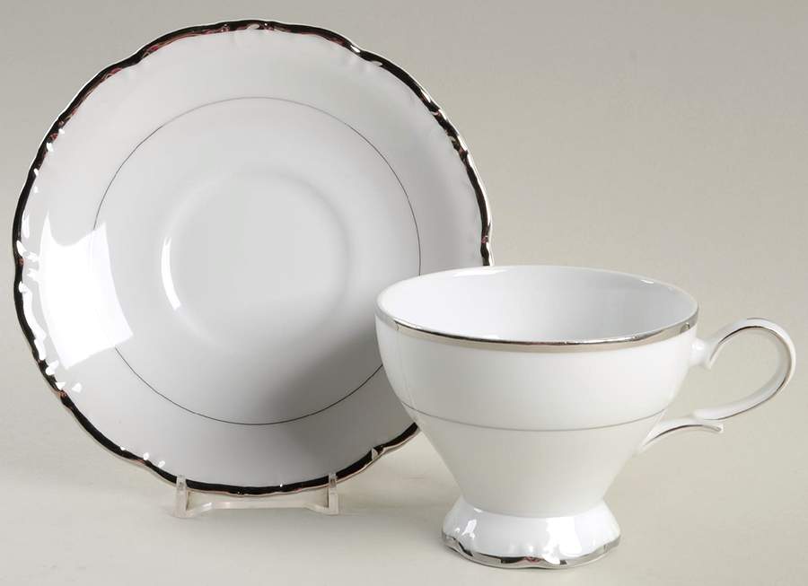 Empress Footed Cup & Saucer Set by Fashion Royale-1