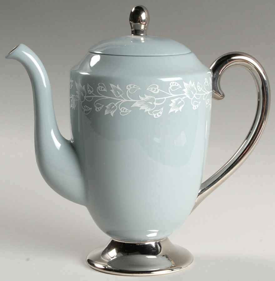Brocade Strata Blue Coffee Pot & Lid by Flintridge-1