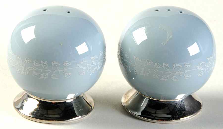 Brocade Strata Blue Salt & Pepper Set by Flintridge-1