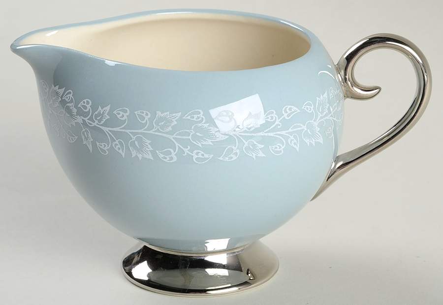 Brocade Strata Blue Creamer by Flintridge-1