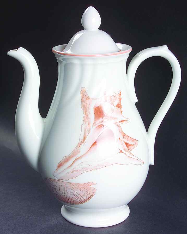 Coquille Coffee Pot & Lid by Fitz & Floyd-1