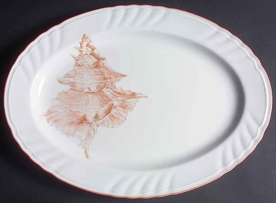 Coquille 16" Oval Serving Platter by Fitz & Floyd-1
