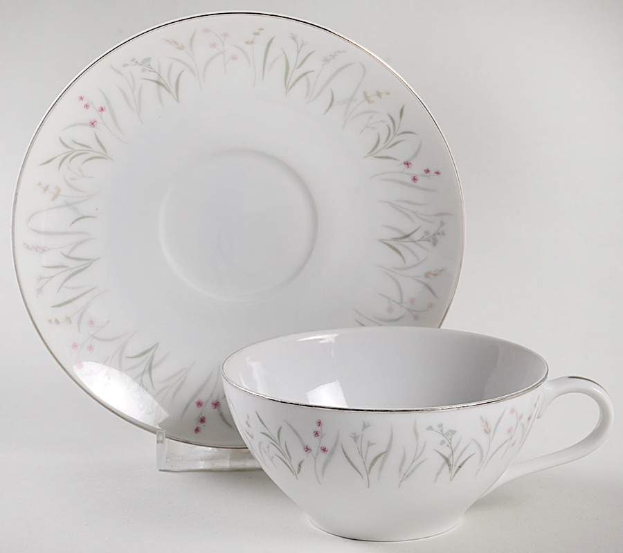 Sunnyvale Flat Cup & Saucer Set by Fine China of Japan-1