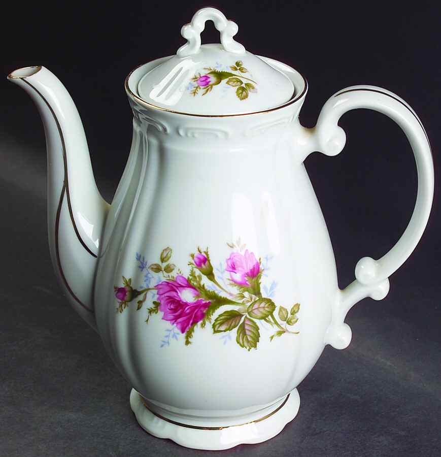 Royal Rose Coffee Pot & Lid by Fine China of Japan-1
