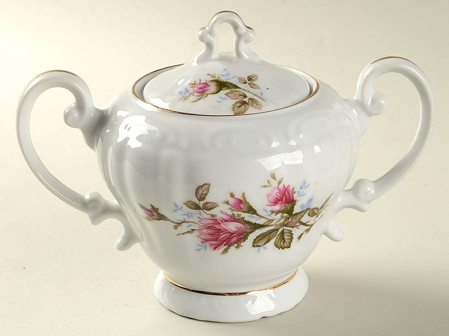Royal Rose Sugar Bowl & Lid by Fine China of Japan-1