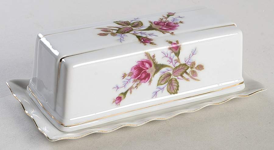 Royal Rose 1/4 Lb Covered Butter by Fine China of Japan-1