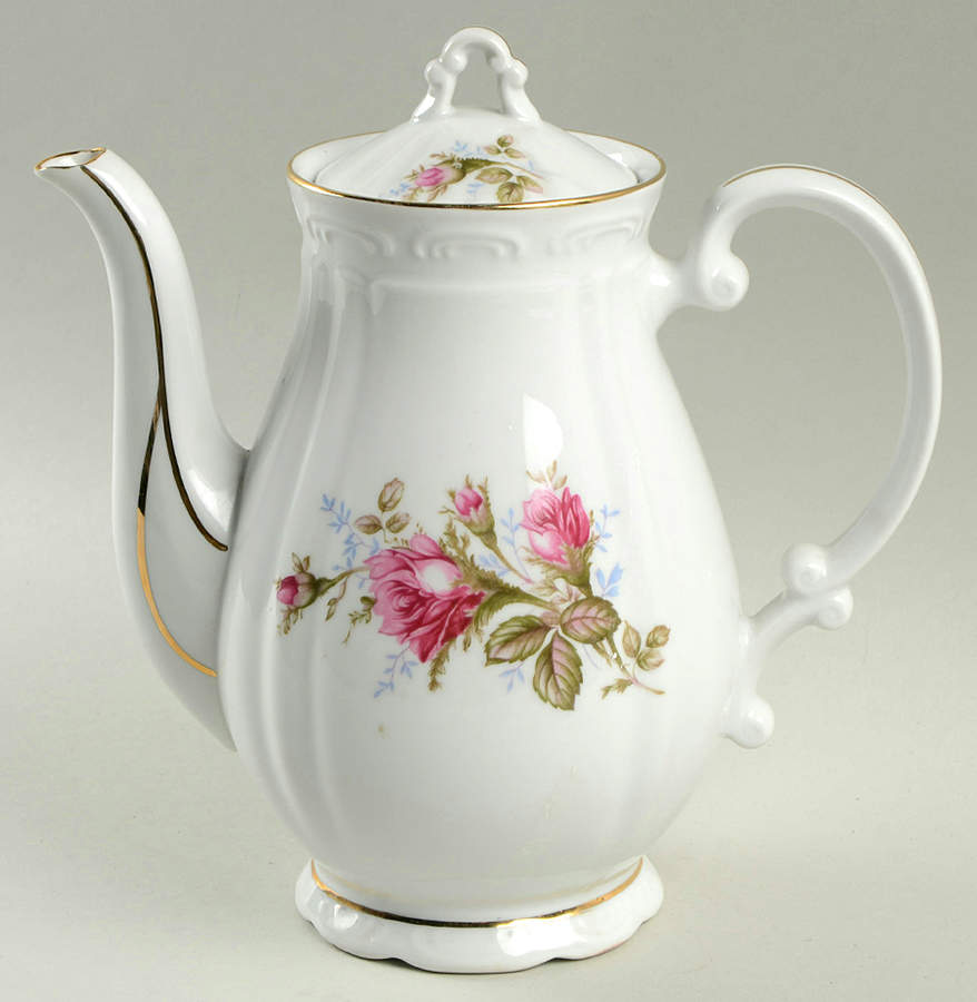 Royal Rose Coffee Pot & Lid by Fine China of Japan-1