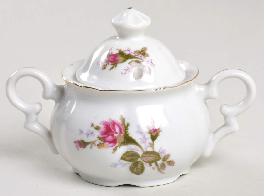 Royal Rose Mini Sugar Bowl & Lid by Fine China of Japan-1