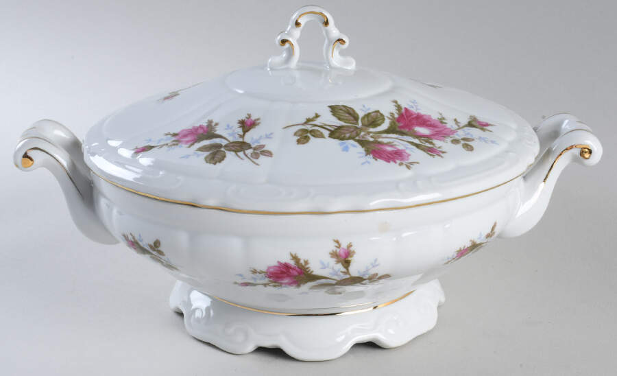 Royal Rose Round Covered Vegetable by Fine China of Japan-1