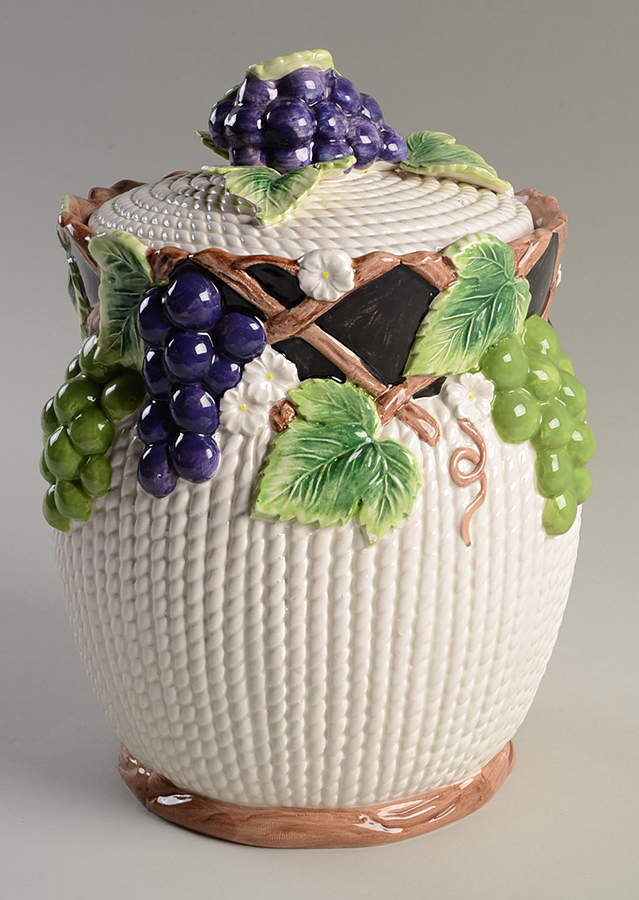 Mediterranean Fruit Extra Large Canister & Lid by Fitz & Floyd-1