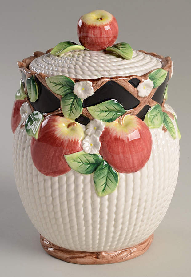 Mediterranean Fruit Large Canister & Lid by Fitz & Floyd-1