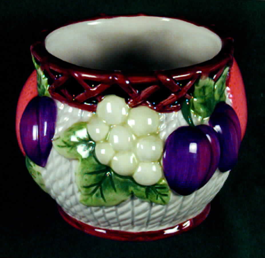 Mediterranean Fruit Open Sugar Bowl by Fitz & Floyd-1