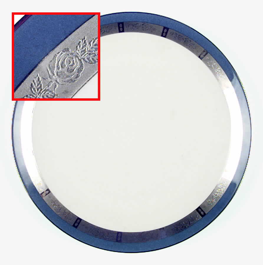 Rose Tapestry Mystic Blue (Coupe) Dinner Plate by Flintridge-1