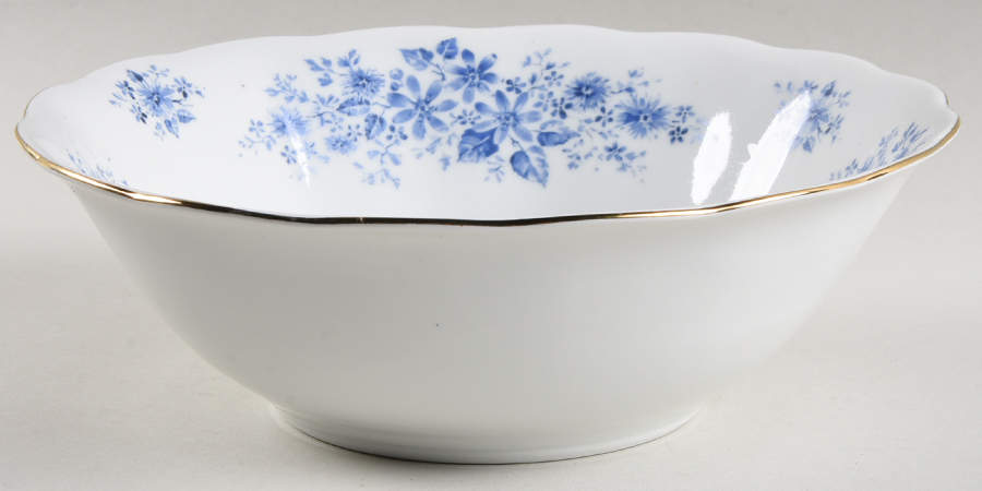 Blue Dahlia 9" Round Vegetable Bowl by Favolina-Karolina-1
