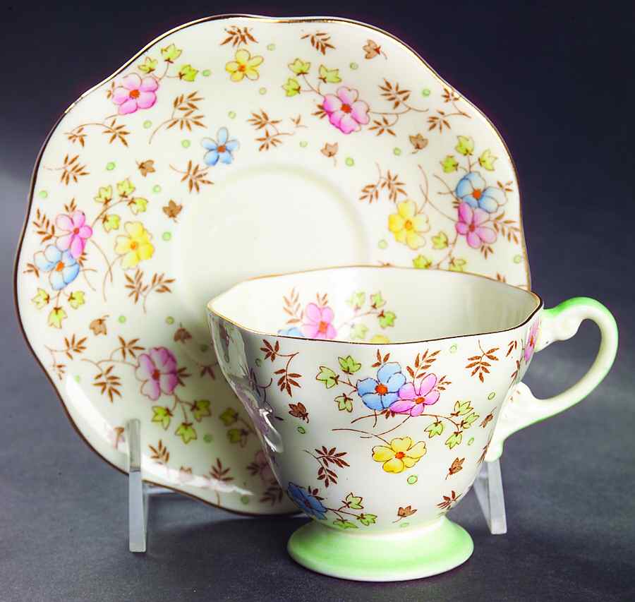 V2398 Footed Cup & Saucer Set by Foley-1