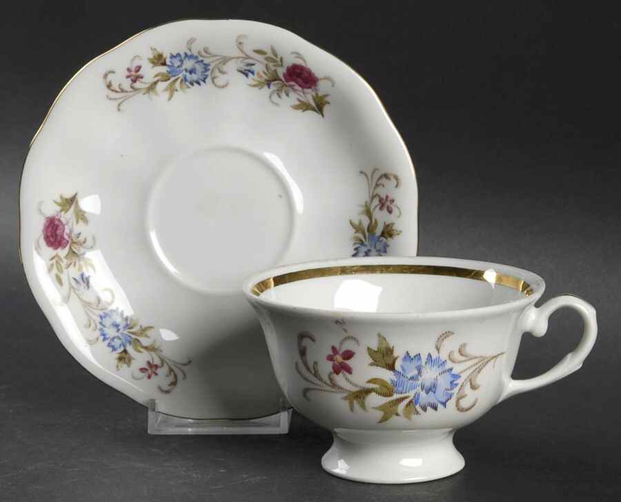 Summer Garden Footed Cup & Saucer Set by Favolina-Karolina-1