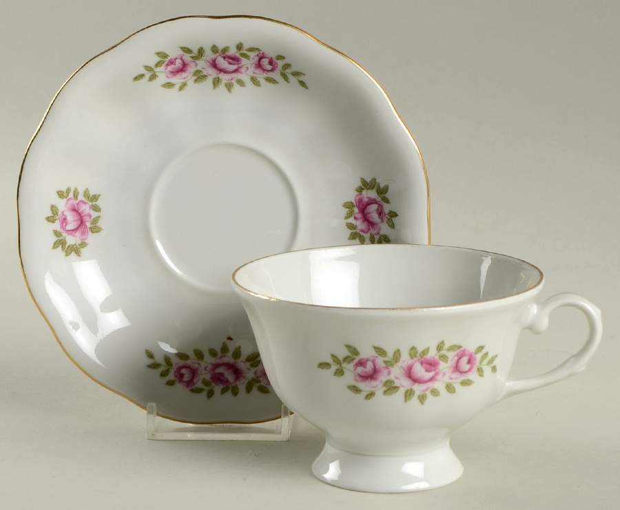 Avon Roses Footed Cup & Saucer Set by Favolina-Karolina-1