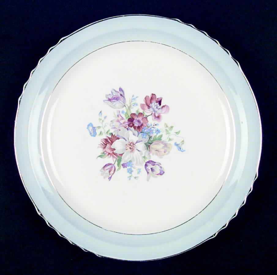 Aristocrat Blue Luncheon Plate by French Saxon-1