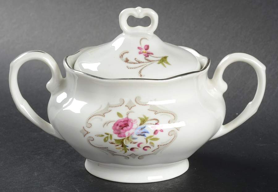 Summer Garden Sugar Bowl & Lid by Favolina-Karolina-1