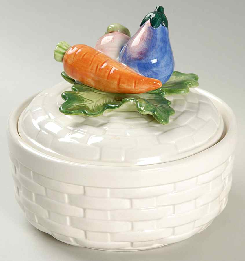 Kitchen Harvest Butter Tub & Lid by Fitz and Floyd-1