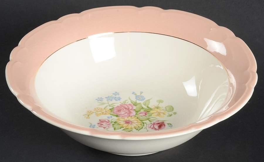 Coral Bouquet 8" Round Vegetable Bowl by French Saxon-1