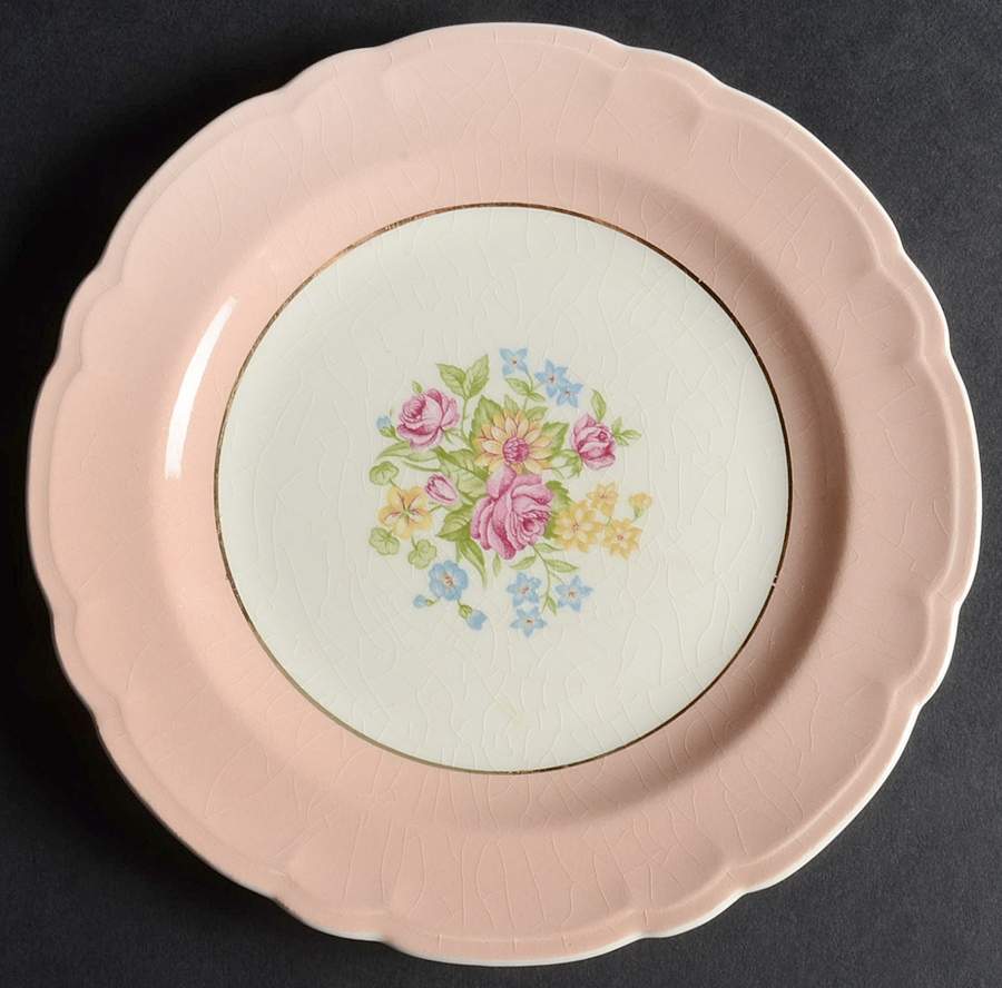 Coral Bouquet Bread & Butter Plate by French Saxon-1