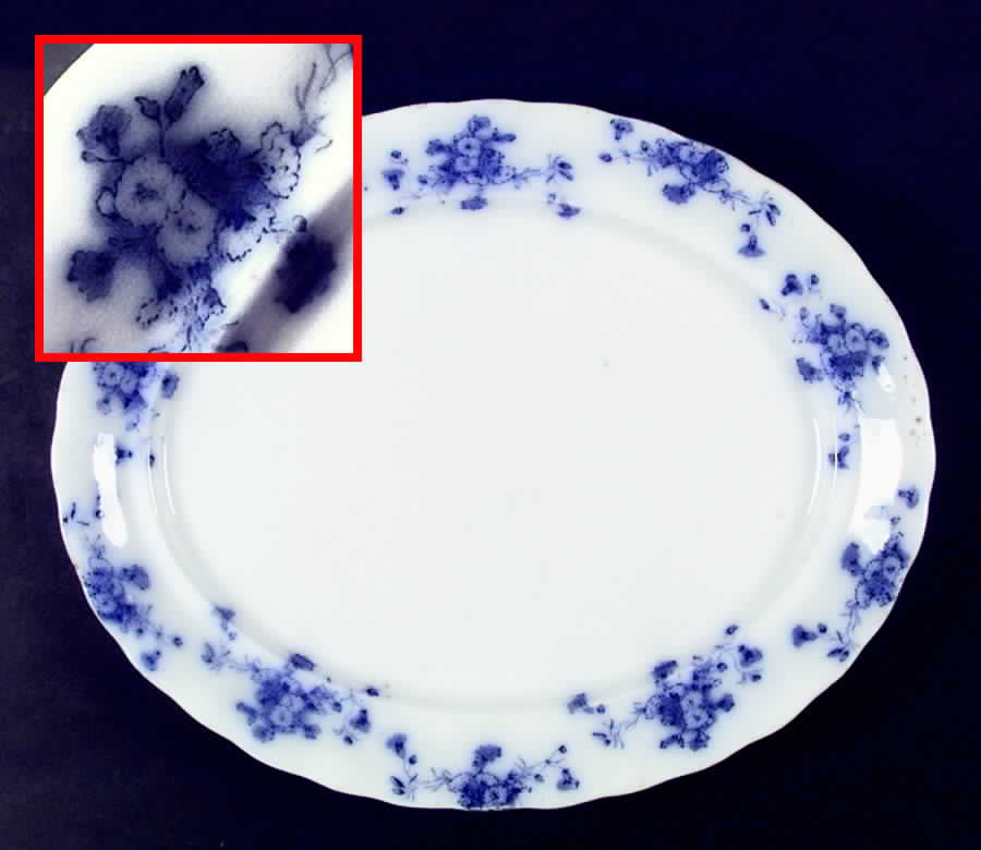 Carnation 12" Oval Serving Platter by Furnivals-1