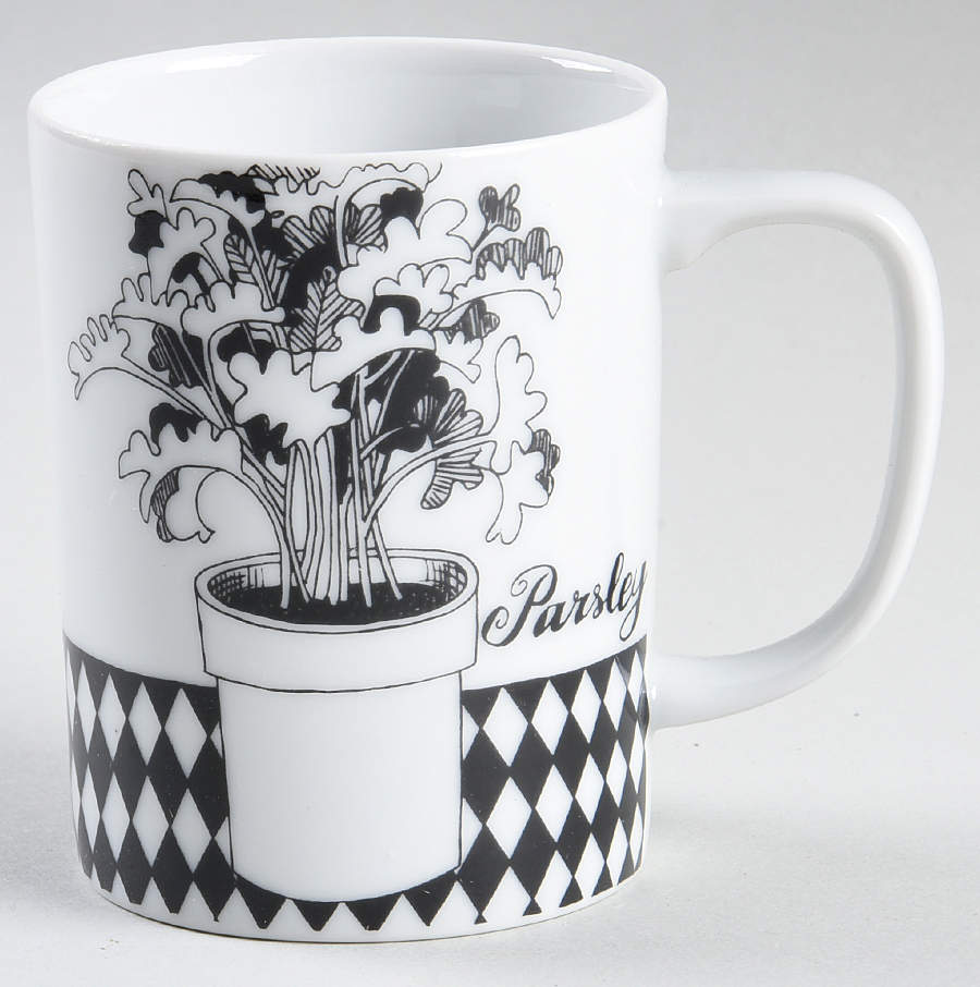 Herb Black Mug by Fitz and Floyd-1