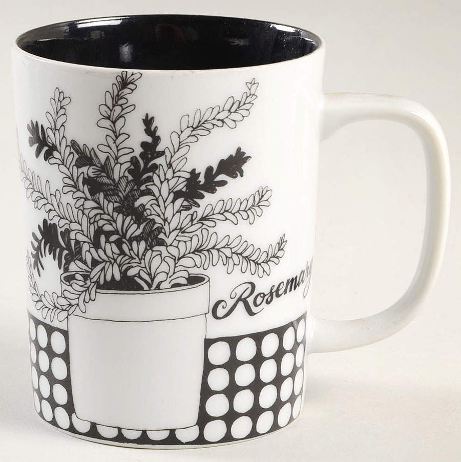 Herb Black Mug by Fitz and Floyd-1