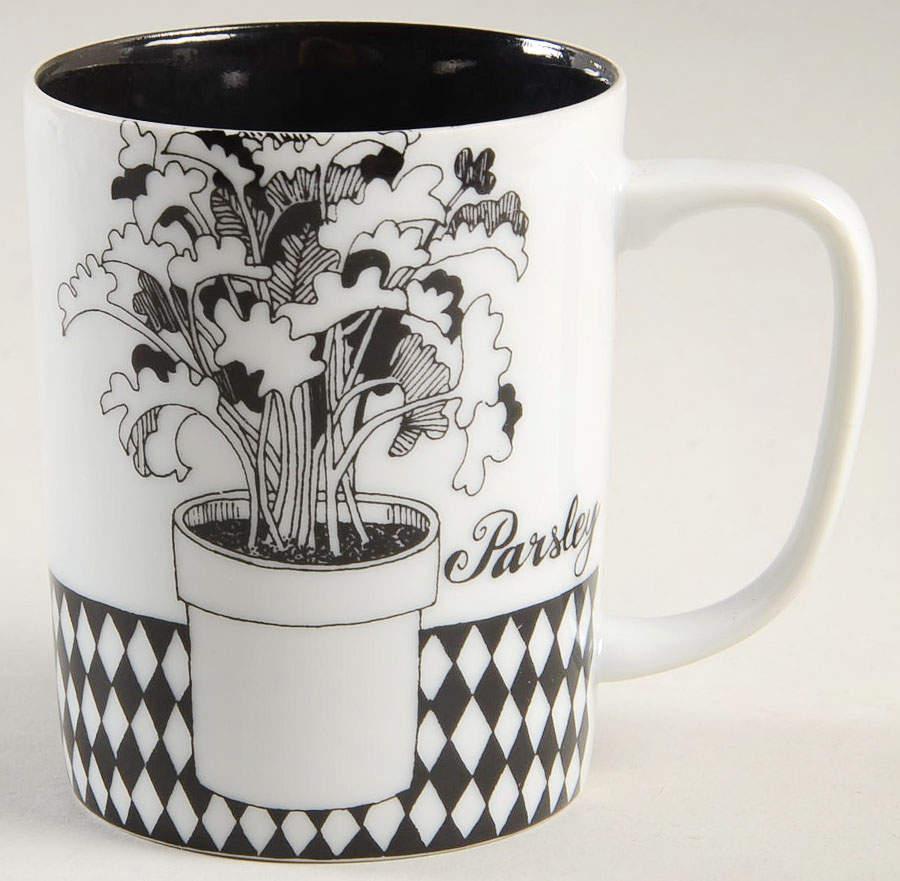 Herb Black Mug by Fitz and Floyd-1