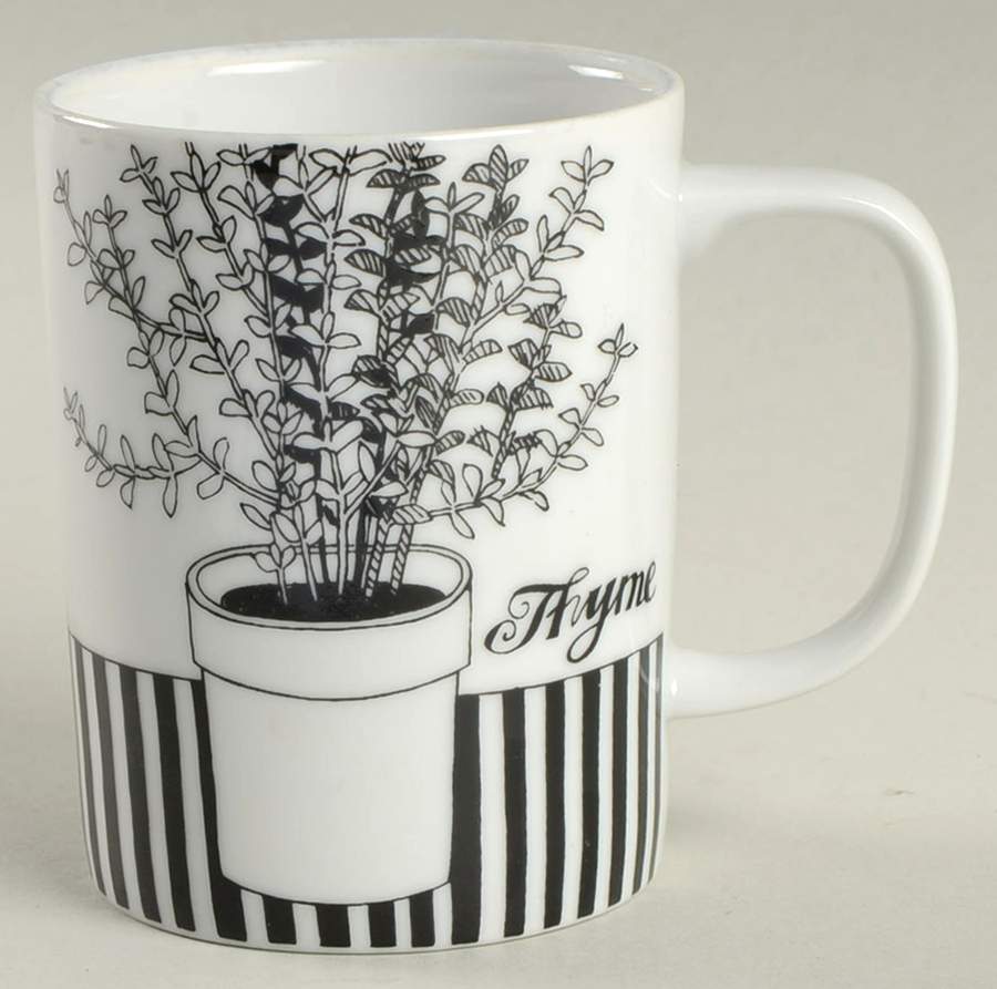 Herb Black Mug by Fitz and Floyd-1