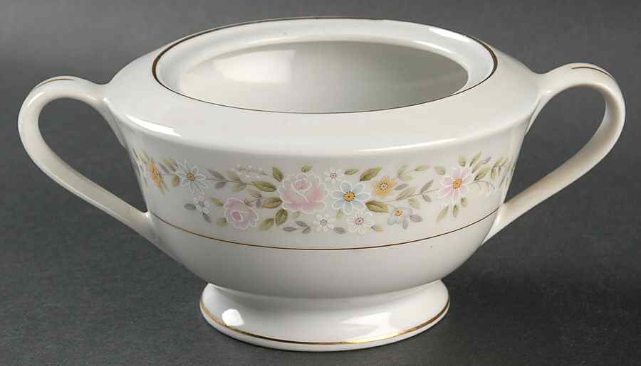 June (Gold Trim) Sugar Bowl No Lid by Fine China of Japan-1