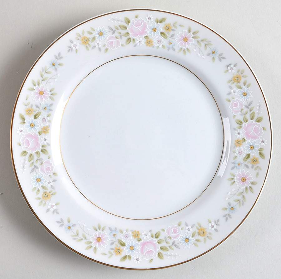 June (Gold Trim) Salad Plate by Fine China of Japan-1