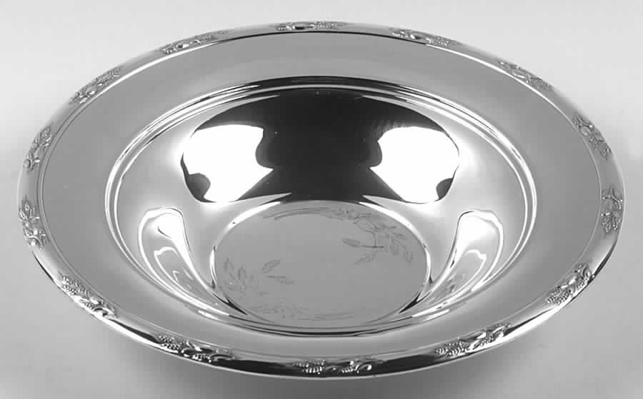 Silver Harvest (Sterling, Hollowware) Medium Sterling Round Vegetable Bowl by Frank Whiting-1