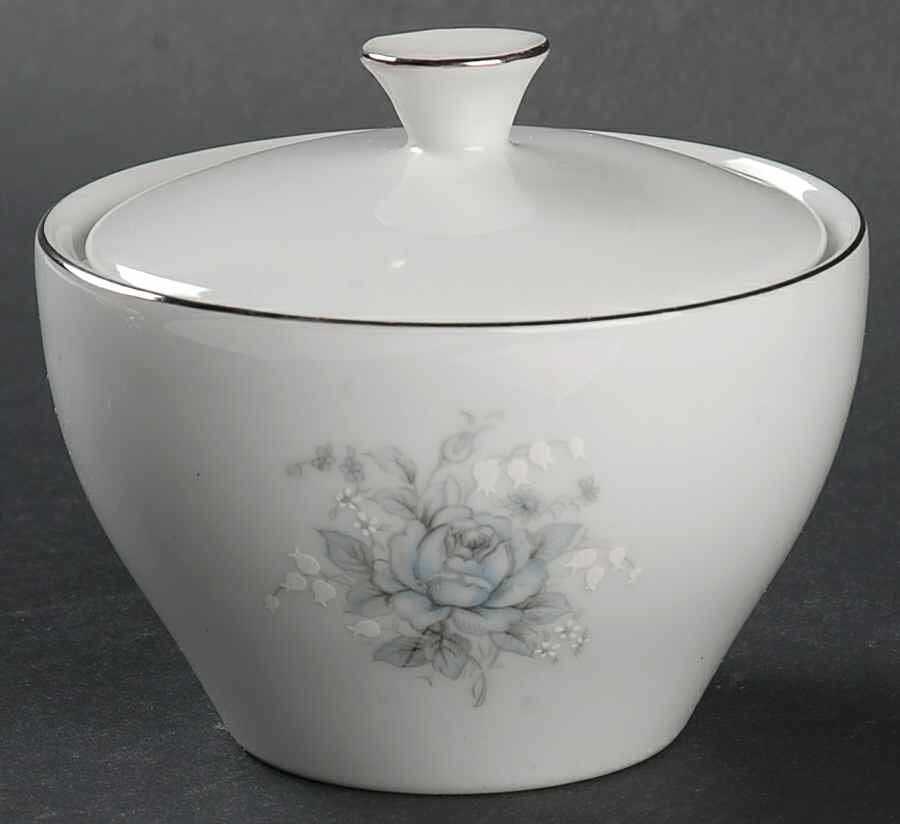 Elegant Rose Sugar Bowl & Lid by Fine China of Japan-1