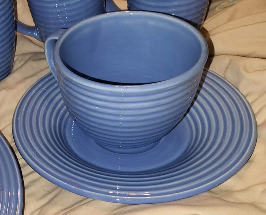FOP1 Footed Cup & Saucer Set by Fapor (Portugal)-1