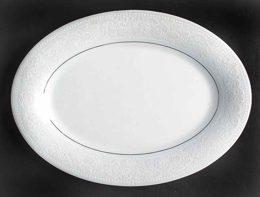 Crochet 14" Oval Serving Platter by Fairfield-1