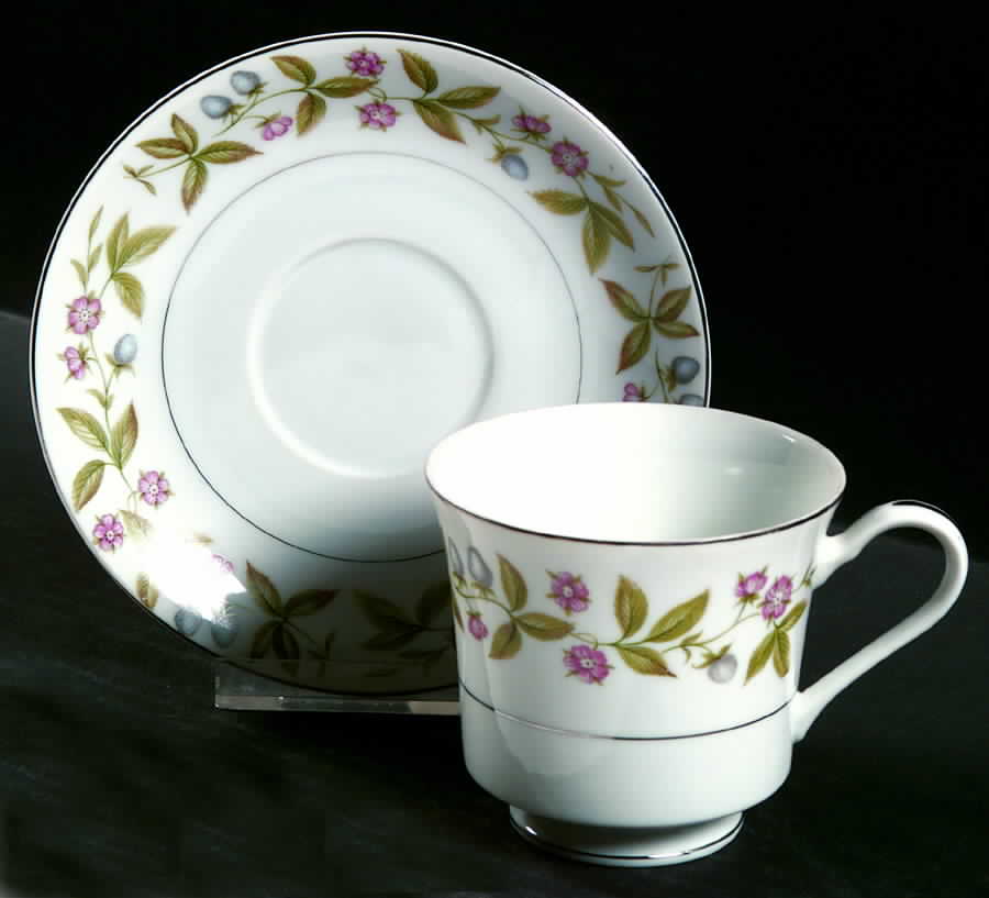 Spring Time Footed Cup & Saucer Set by Fine China of Japan-1