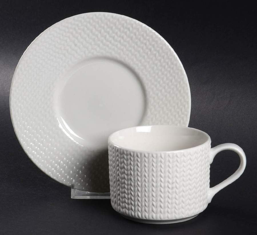 Alpine Flat Cup & Saucer Set by China (Made in China)-1