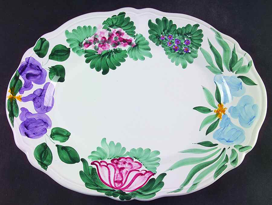 Flora 15" Oval Serving Platter by Fortebraccio-1