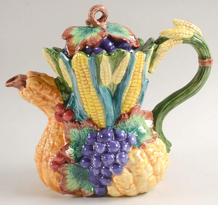 Harvest Home Teapot & Lid by Fitz & Floyd-1