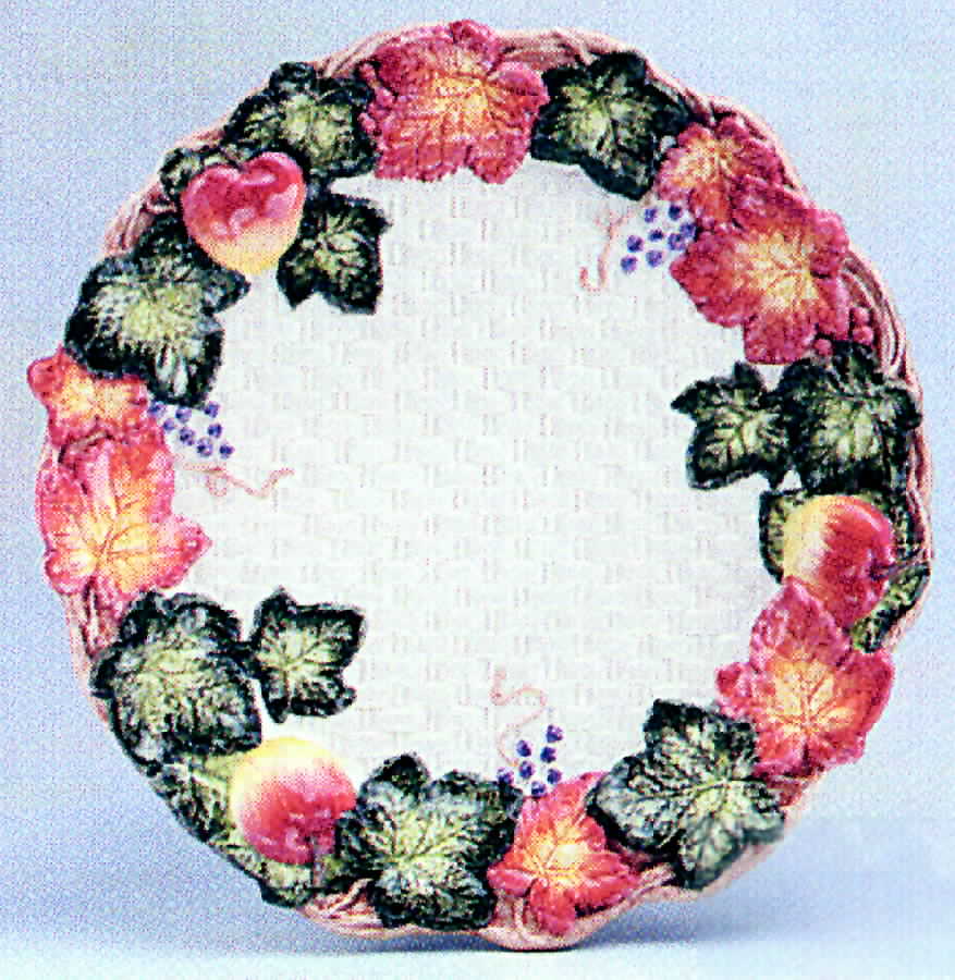 Harvest Foliage 11" Chop Plate (Round Platter) by Fitz & Floyd-1