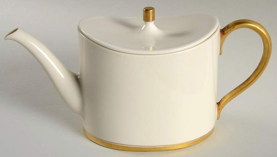 Gold Band (301 Redondo Rim) Teapot & Lid by Franciscan-1