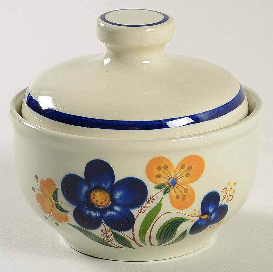Mayflower Mini Sugar Bowl & Lid by Figgjo (Norway)-1