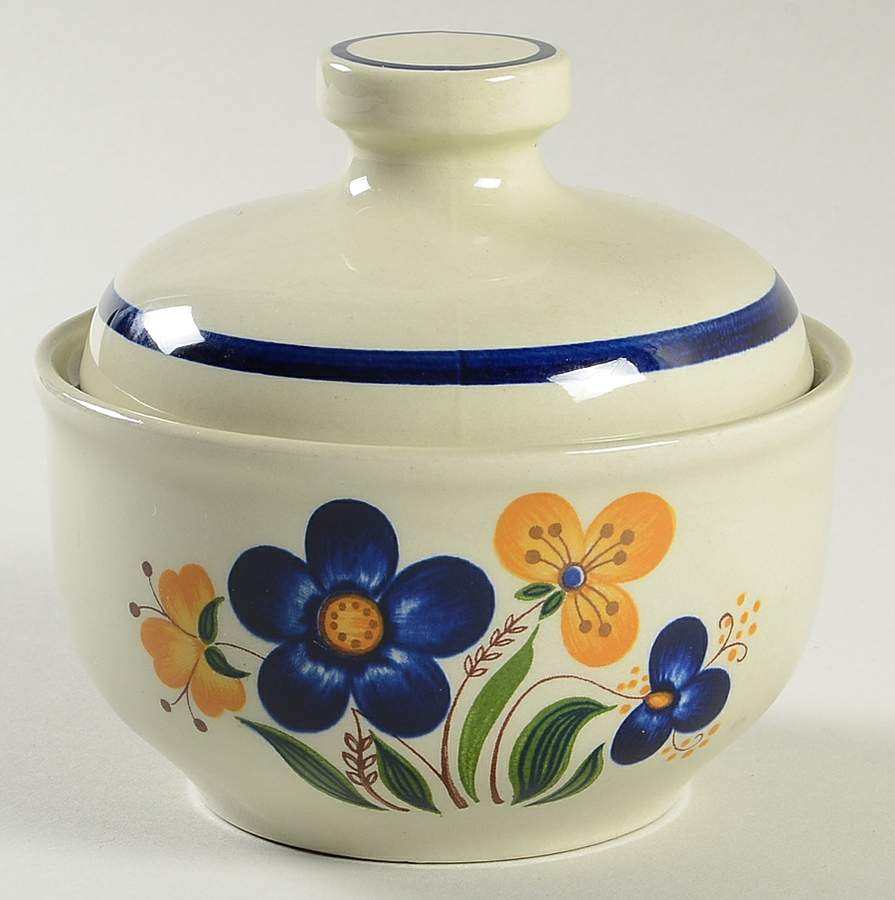 Mayflower Sugar Bowl & Lid by Figgjo (Norway)-1