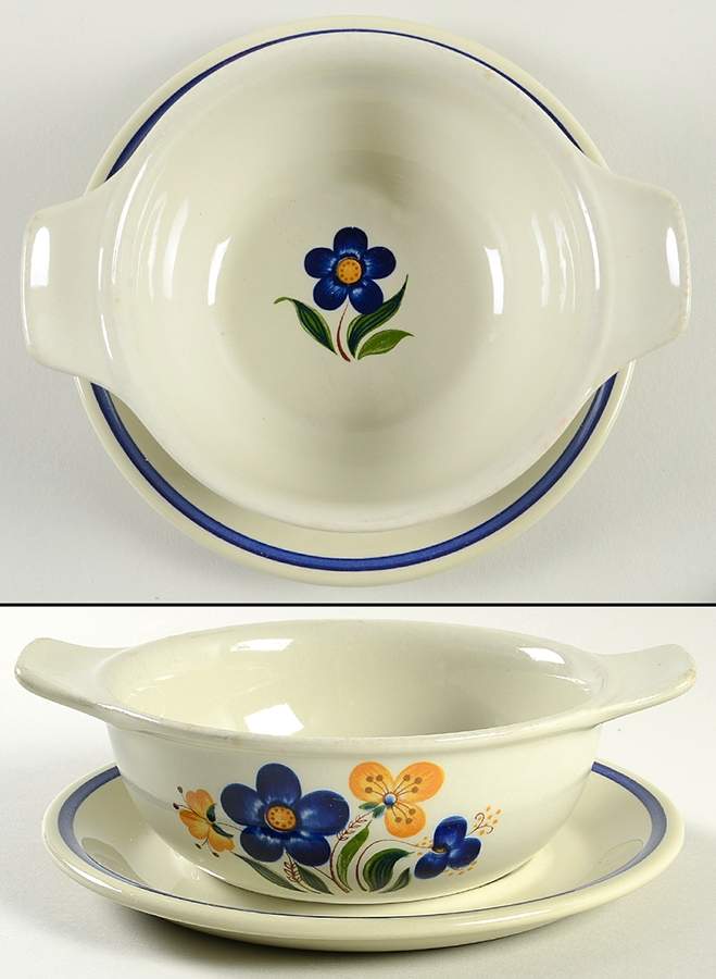 Mayflower Gravy Boat & Underplate by Figgjo (Norway)-1